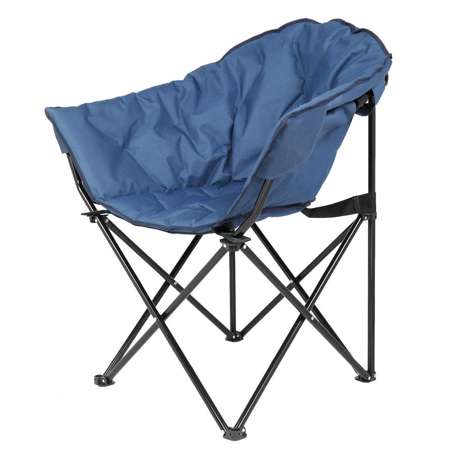 JMT-123146 Sturdy Blue Camping Chair with Steel Frame - Supports Up to 120kg