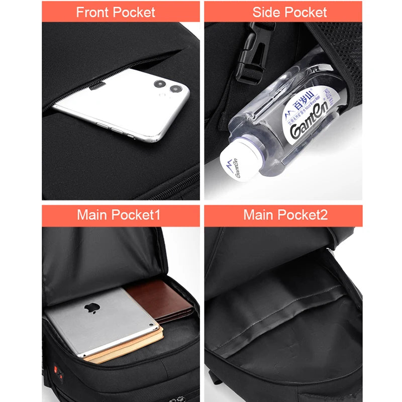 JMT-123274 15.6 Inch Business Casual Waterproof Backpack for Men - Travel and School Use