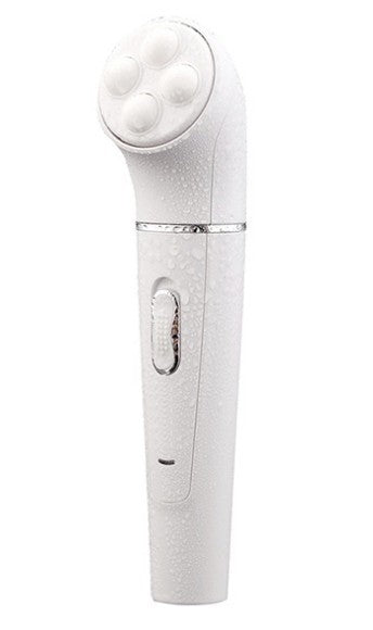 JMT-123402 5-in-1 Multi-Functional Portable Face and Body Electric Massager and Skin Care Scrubber with Latex Brush Heads