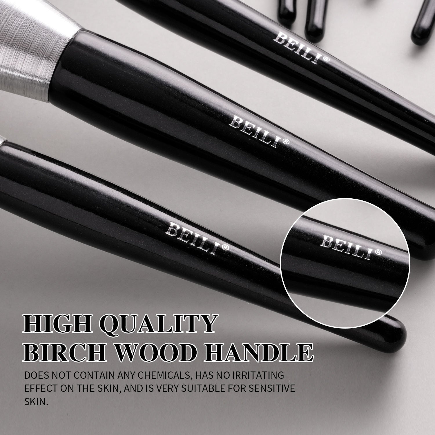 JMT-123530 10-Piece Christmas Makeup Brush Set with Synthetic Kabuki Brushes for Foundation, Concealer, and Eyeshadow Application