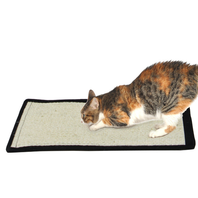 JMT-123722 Large Scratching Blanket Cat Toy and Pet Floor Mat Set with Catnip and Sticks