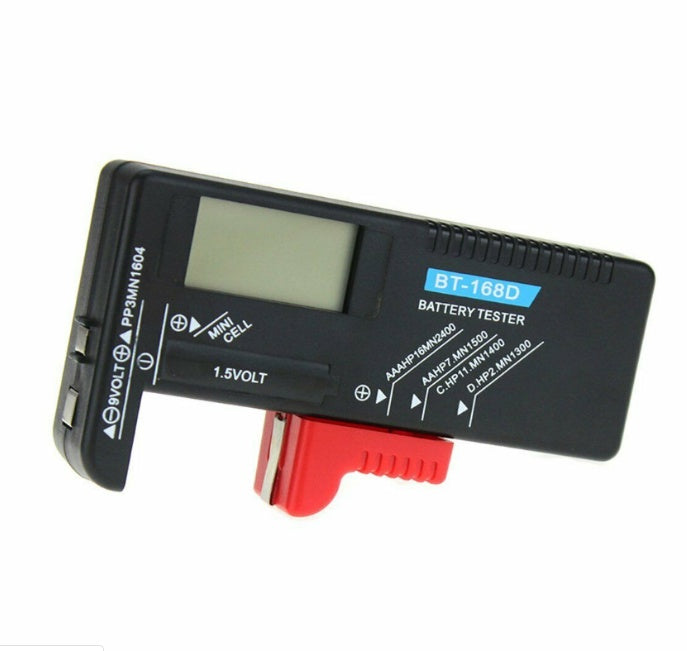 JMT-124042 Universal Battery Tester with Digital Display – Check AA, AAA, C, D, 9V & More