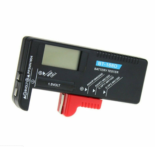 JMT-124042 Universal Battery Tester with Digital Display – Check AA, AAA, C, D, 9V & More
