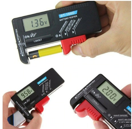 JMT-124042 Universal Battery Tester with Digital Display – Check AA, AAA, C, D, 9V & More