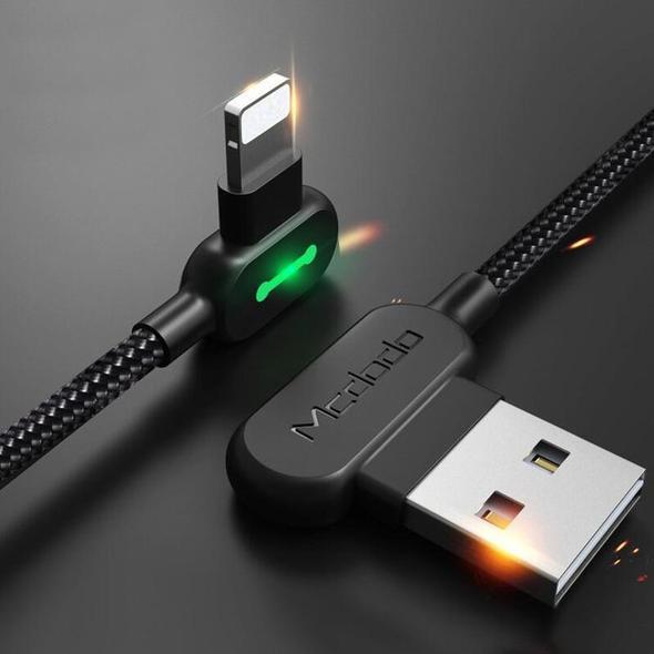 JMT-124106 90 Degree Gaming USB Charger for iPhone - 1.8m Fast Micro USB Data Cable with Intelligent Charging Protection