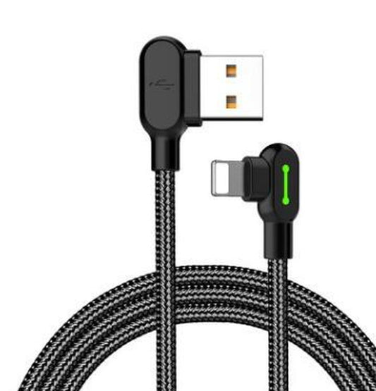 JMT-124106 90 Degree Gaming USB Charger for iPhone - 1.8m Fast Micro USB Data Cable with Intelligent Charging Protection