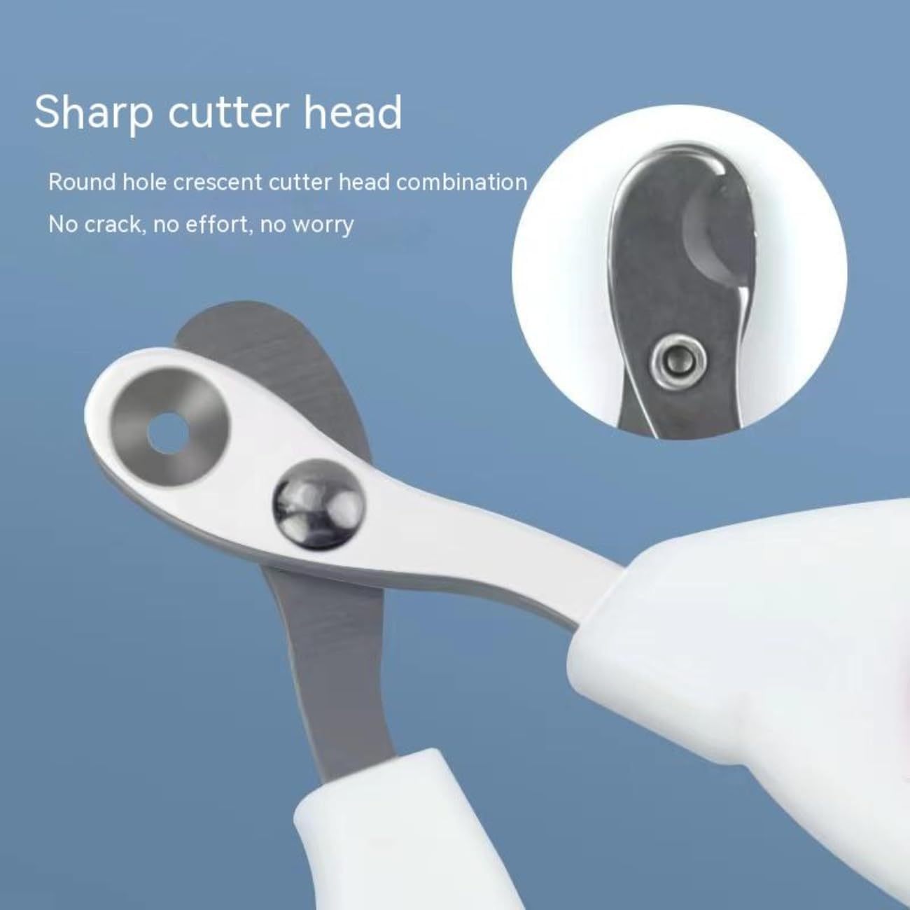 JMT-124234 Pet Nail Clippers with Circular Cut Hole - Sharp Angled Blade, Comfortable Grip, Safe Trimming for Cats, Birds, and Reptiles