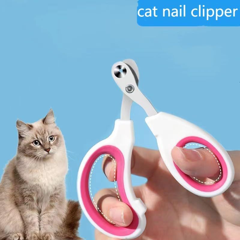 JMT-124234 Pet Nail Clippers with Circular Cut Hole - Sharp Angled Blade, Comfortable Grip, Safe Trimming for Cats, Birds, and Reptiles