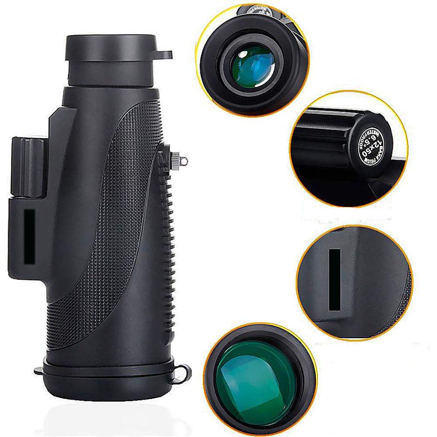 JMT-124426 12X50 Monocular Telescope with Multilayer Coating and BK4 Lens Material