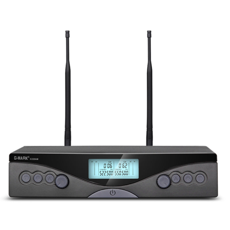 JMT-124426 Dual Wireless Professional Microphone System with FM Modulation and Dual Channels