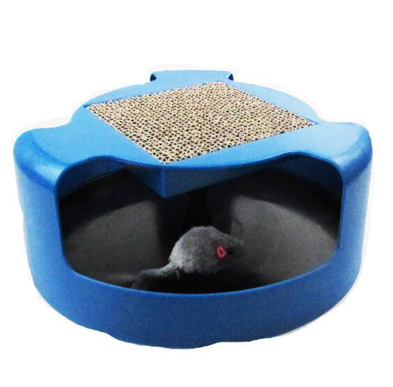 JMT-124554 Interactive Cat Toy with Scratchpad - Battery-Free Rotating Fun for Cats