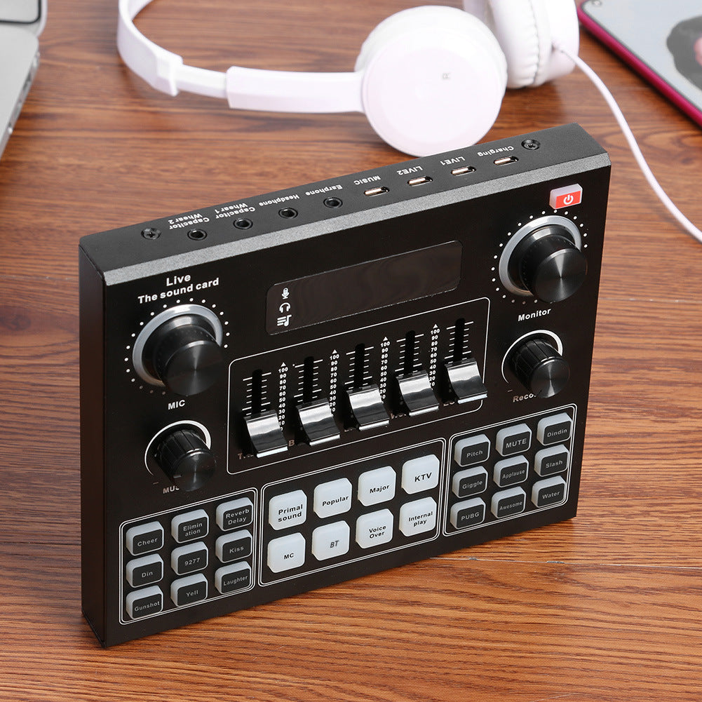 JMT-124746 Dual Channel V9 Mobile Phone Live Sound Card Set with Bluetooth Connectivity for K Song Performance