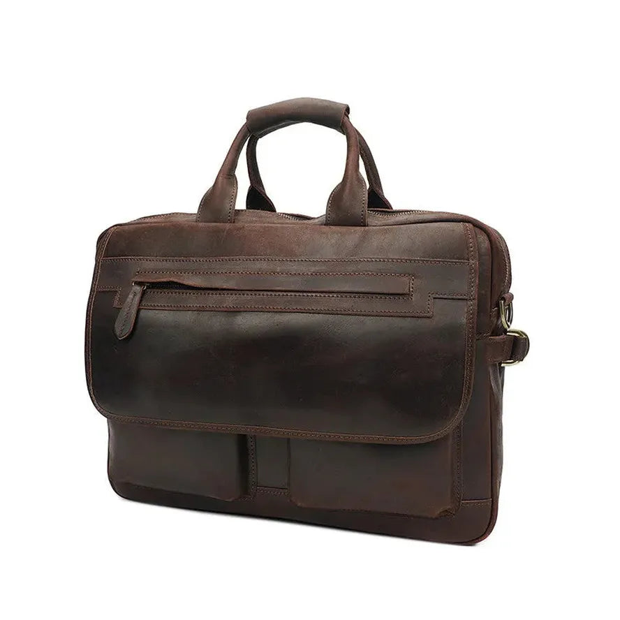 JMT-124810 Leather Crossbody Briefcase for Men - Custom Logo Business Handbag