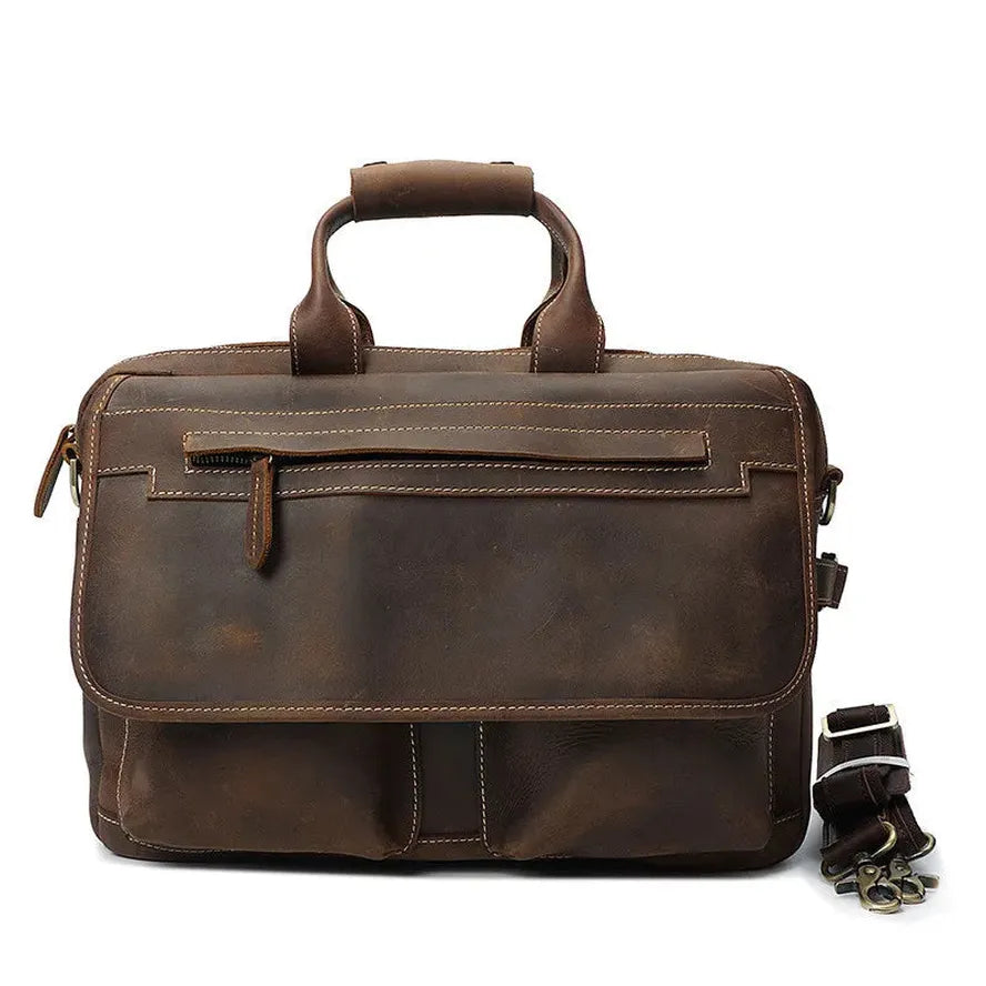 JMT-124810 Leather Crossbody Briefcase for Men - Custom Logo Business Handbag