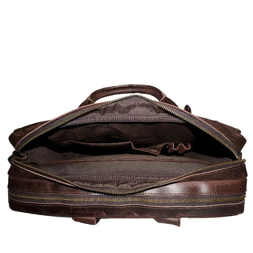 JMT-124810 Leather Crossbody Briefcase for Men - Custom Logo Business Handbag