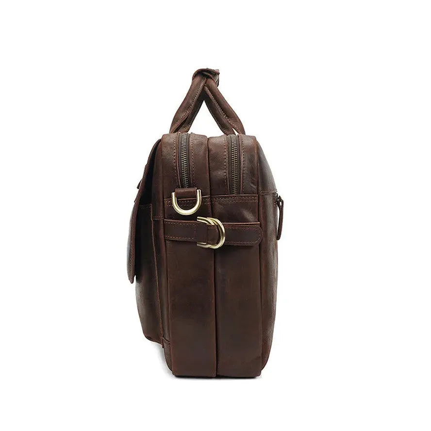 JMT-124810 Leather Crossbody Briefcase for Men - Custom Logo Business Handbag
