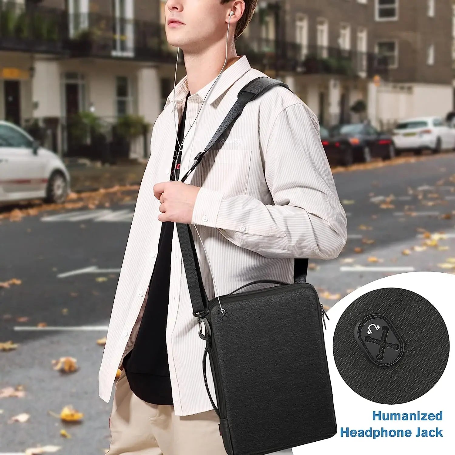 JMT-125386 Waterproof Crossbody Messenger Bag for Laptop and Notebook - Fits 13-14 Inch MacBook