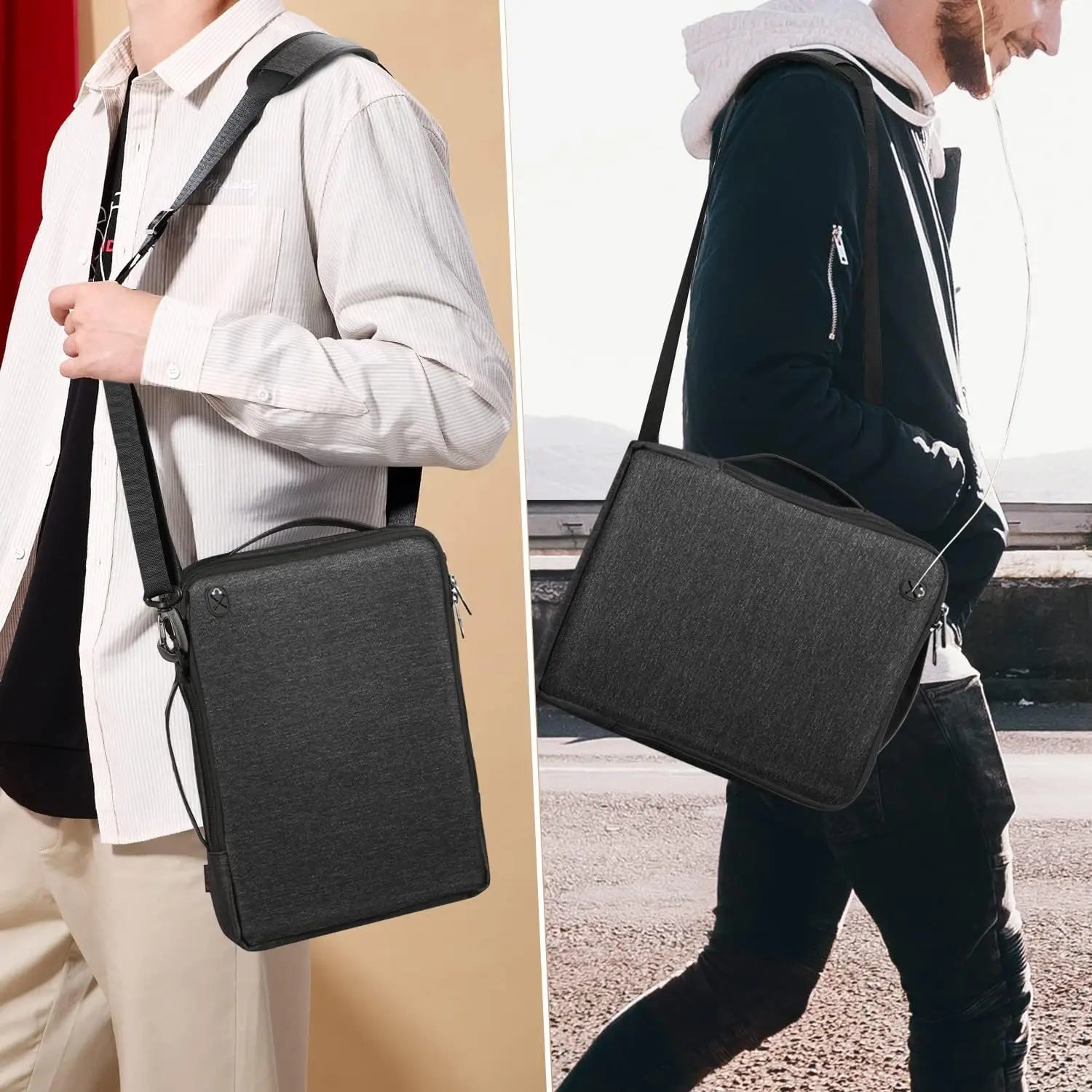 JMT-125386 Waterproof Crossbody Messenger Bag for Laptop and Notebook - Fits 13-14 Inch MacBook