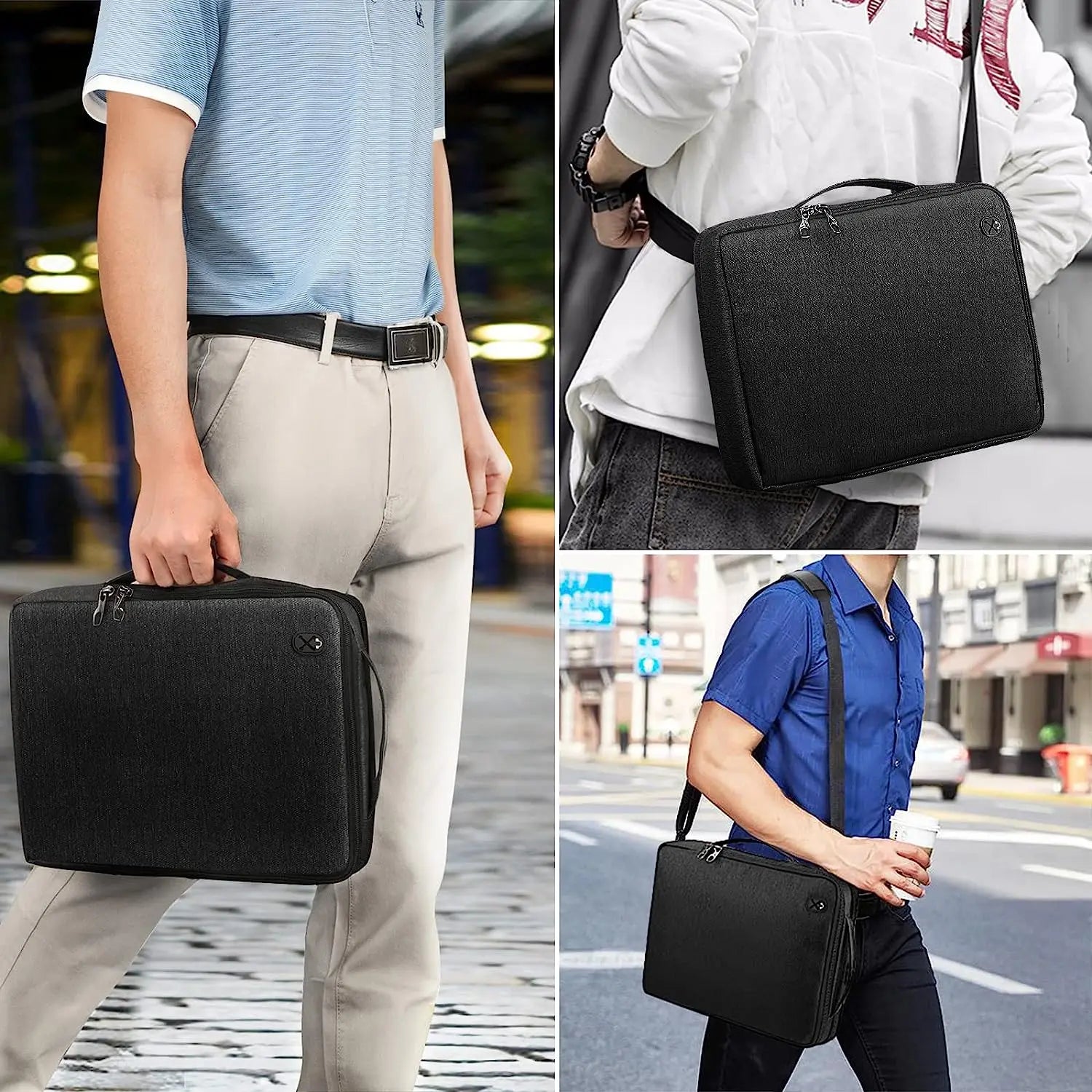 JMT-125386 Waterproof Crossbody Messenger Bag for Laptop and Notebook - Fits 13-14 Inch MacBook