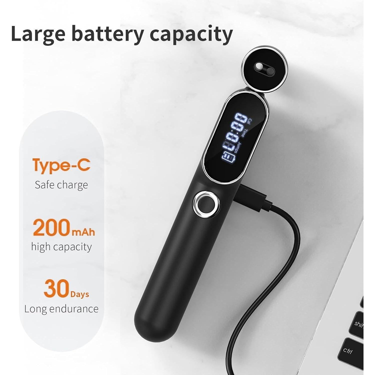 JMT-125642 Adjustable Digital Cordless Weighted Skipping Rope with Intelligent Features