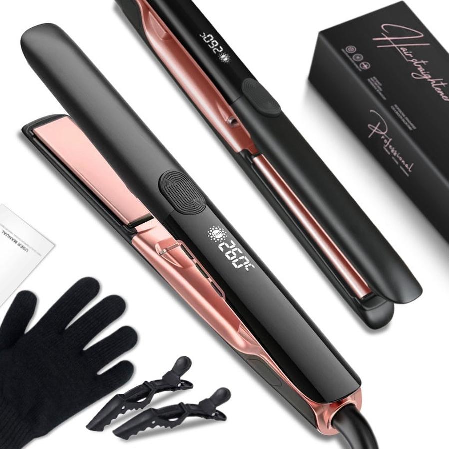 JMT-125706 Anion Hair Straightener and Curler with Real-Time Temperature Display