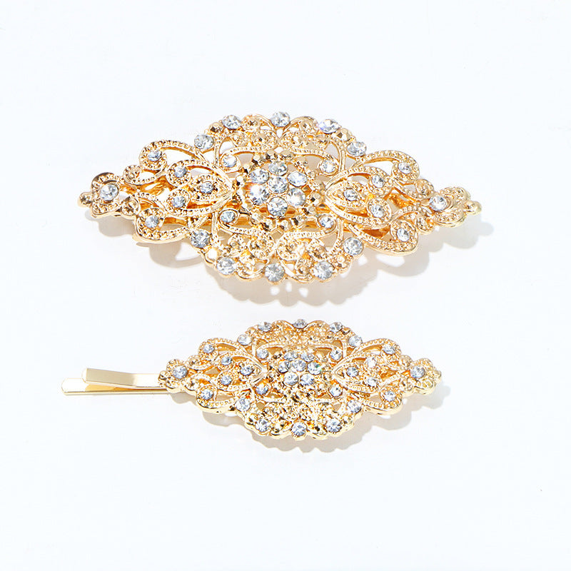 JMT-126090 European and American Retro Pearl Hairpin for Women - Alloy Geometric Design, Individually Packaged