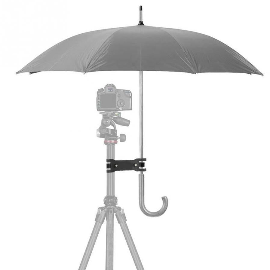 JMT-126090 Universal Tripod Umbrella Clip for Camera - Black ABS, Supports Up to 2kg