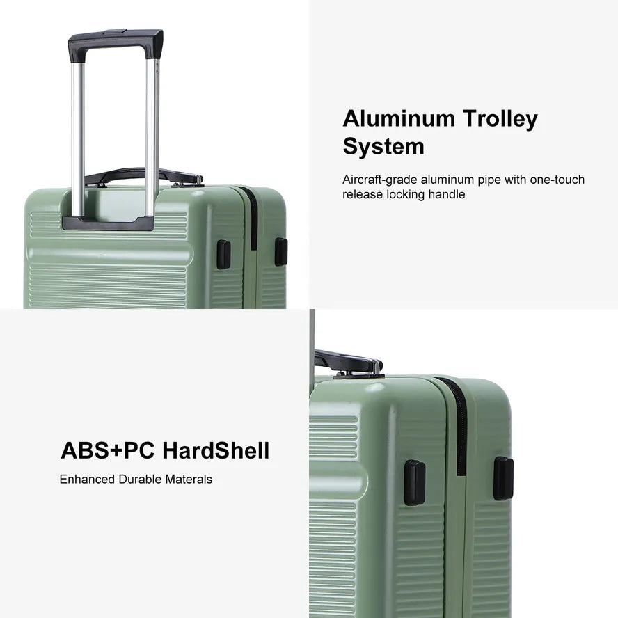 JMT-126282 Designer Trolley ABS PC Luggage Storage Set – 3-Piece Travel Suitcase Collection