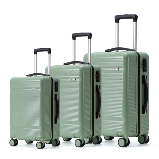 JMT-126282 Designer Trolley ABS PC Luggage Storage Set – 3-Piece Travel Suitcase Collection