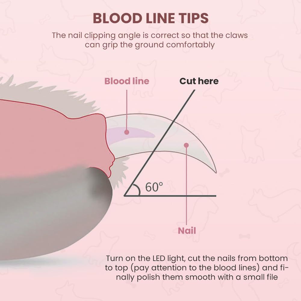 JMT-126538 LED Pet Nail Clipper with Built-in Light for Safe and Easy Grooming of Cats and Dogs