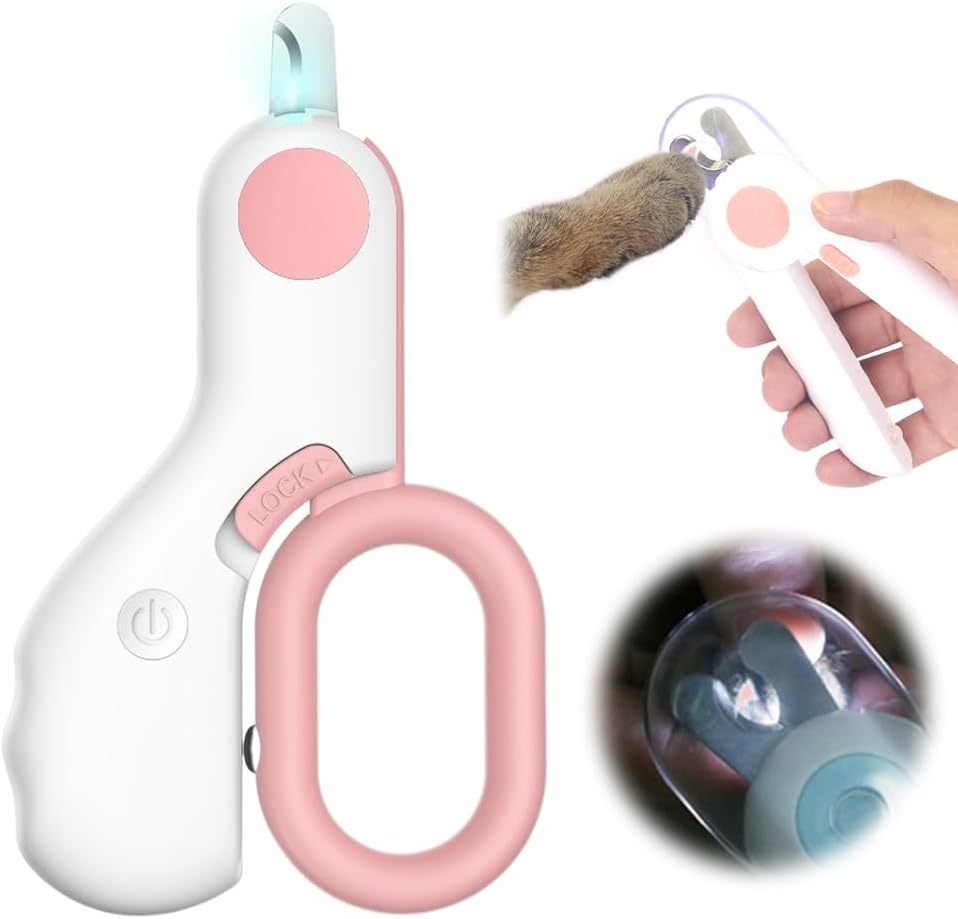 JMT-126538 LED Pet Nail Clipper with Built-in Light for Safe and Easy Grooming of Cats and Dogs