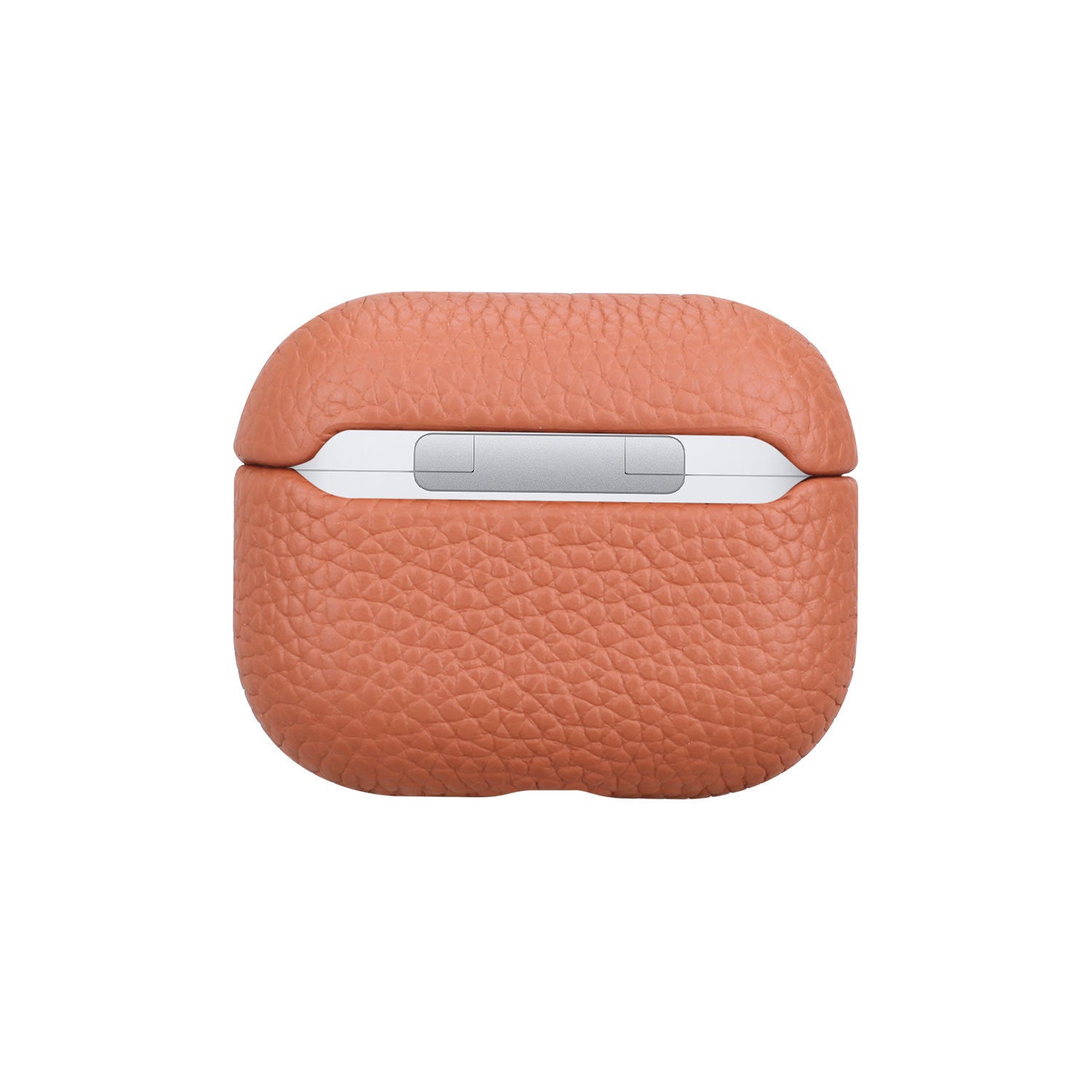 JMT-126538 Leather Earphone Case in Orange - Full Coverage Design for AirPods
