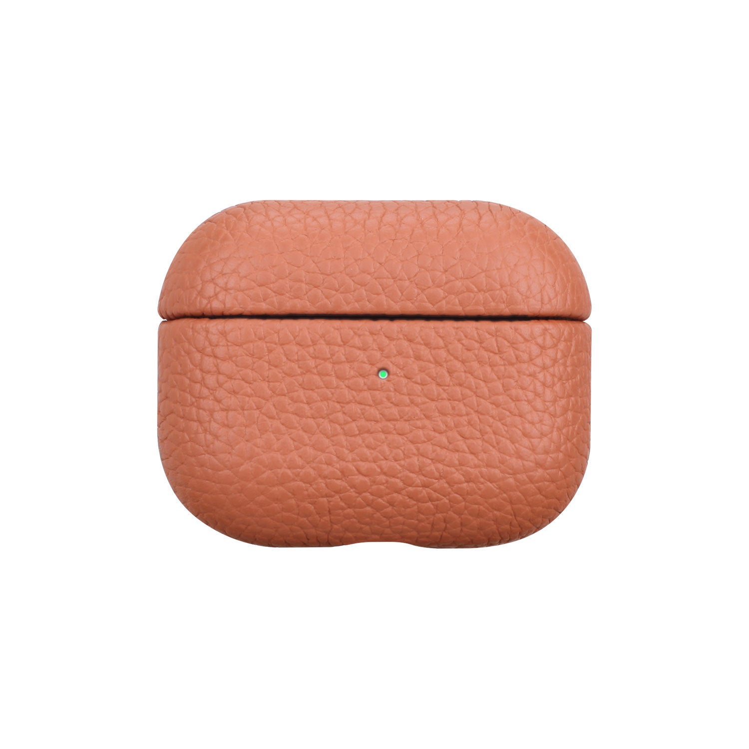 JMT-126538 Leather Earphone Case in Orange - Full Coverage Design for AirPods