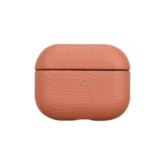 JMT-126538 Leather Earphone Case in Orange - Full Coverage Design for AirPods