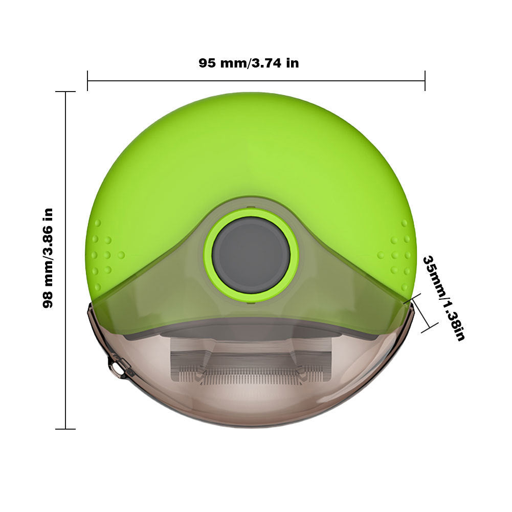 JMT-126794 3-in-1 Rotating Pet Comb Brush in Orange and Green - ABS, PC, Stainless Steel, Compact Size