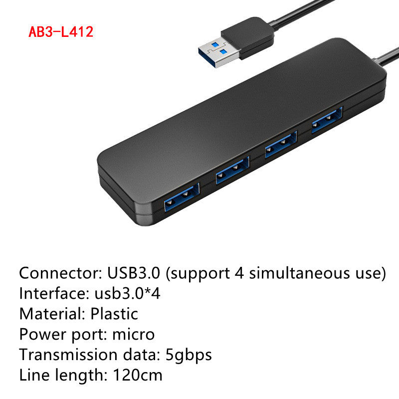 JMT-127050 4-Port USB 3.0 High-Speed Hub with Overload Protection and LED Status Indicator