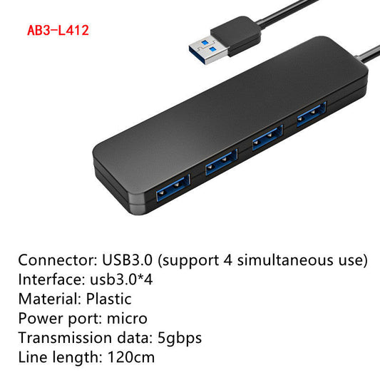 JMT-127050 4-Port USB 3.0 High-Speed Hub with Overload Protection and LED Status Indicator