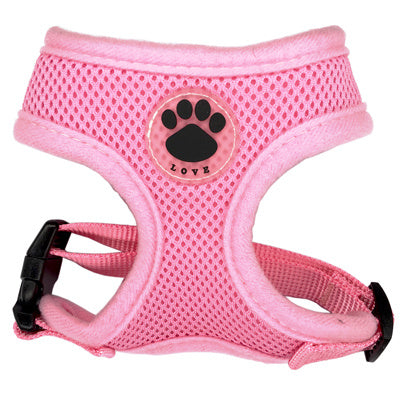 JMT-127050 Breathable Mesh Dog Harness - Adjustable Polyester Pet Chest Strap in Multiple Colors and Sizes