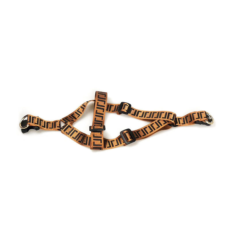 JMT-127370 Dog Leash and Collar Set with Chest Harness - Adjustable Polyester Design, Available in Multiple Sizes