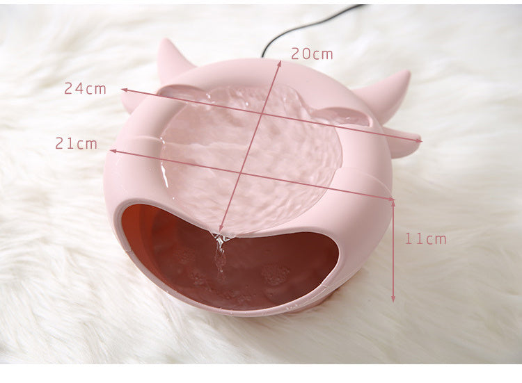 JMT-127882 Automatic Circulating Pet Water Fountain for Cats - Plastic Design in Blue and Pink