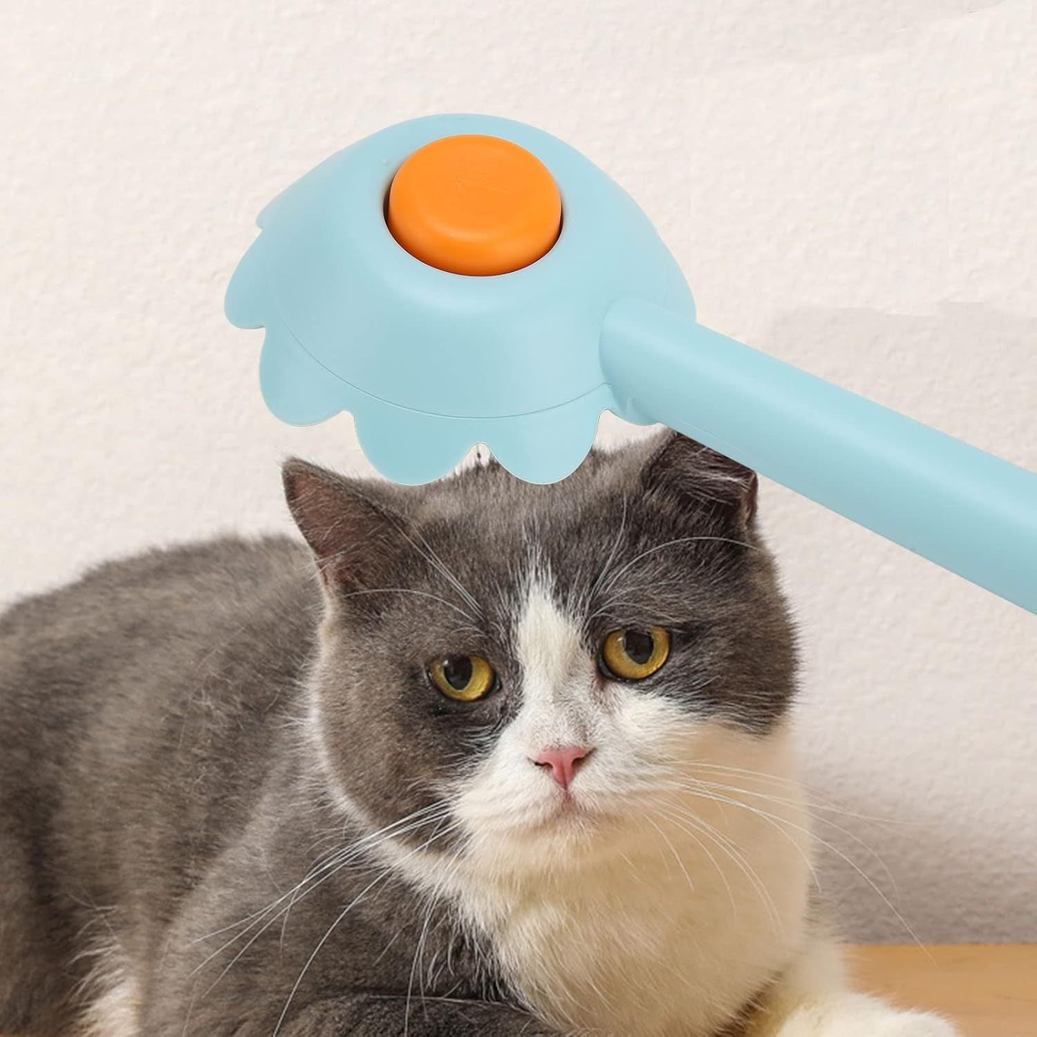 JMT-127946 Self-Cleaning Stainless Steel Cat and Dog Grooming Brush - Flower Shape Shedding Tool