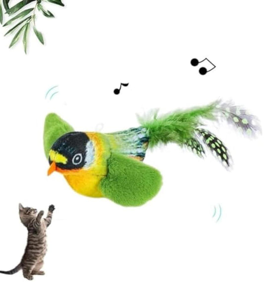 JMT-128010 Interactive Flapping Bird Cat Toy with Chirping Sound and Realistic Movement