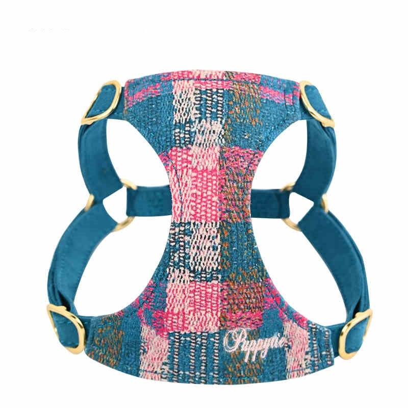 JMT-128202 Dog Walking Harness with Rope Leash - Available in Dark Night Blue, Spring Pink, and Sunset Purple