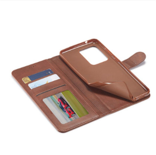 JMT-128394 Calfskin Pattern Card Wallet Flip Cover - All-in-One Anti-Drop Protective Holster