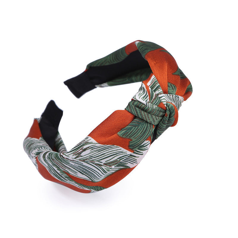 JMT-128394 Korean Style Unisex Wide-Sided Knotted Face Wash Headband