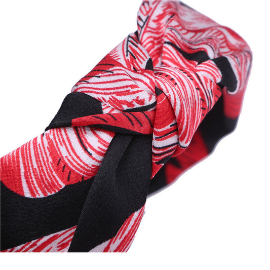 JMT-128394 Korean Style Unisex Wide-Sided Knotted Face Wash Headband