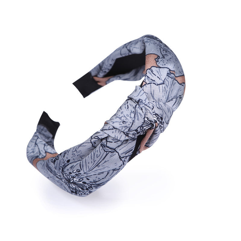 JMT-128394 Korean Style Unisex Wide-Sided Knotted Face Wash Headband