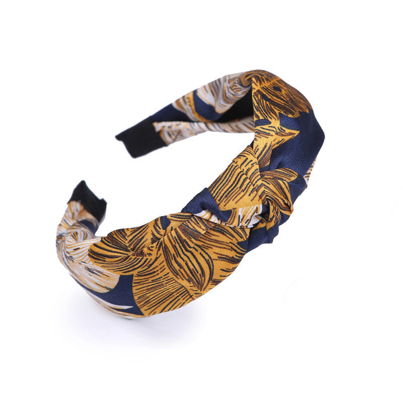 JMT-128394 Korean Style Unisex Wide-Sided Knotted Face Wash Headband