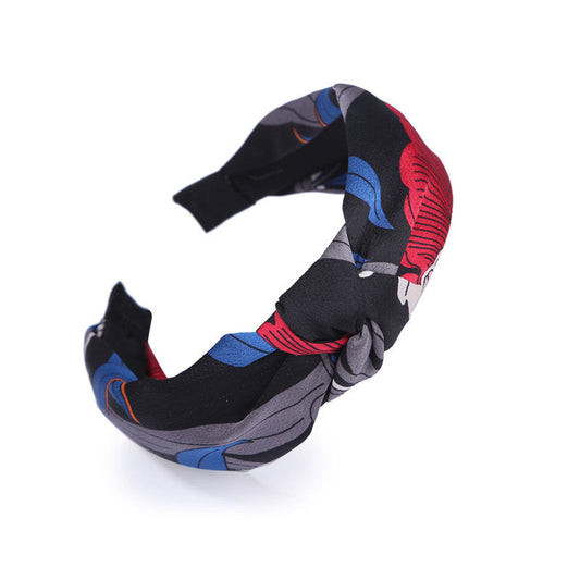 JMT-128394 Korean Style Unisex Wide-Sided Knotted Face Wash Headband