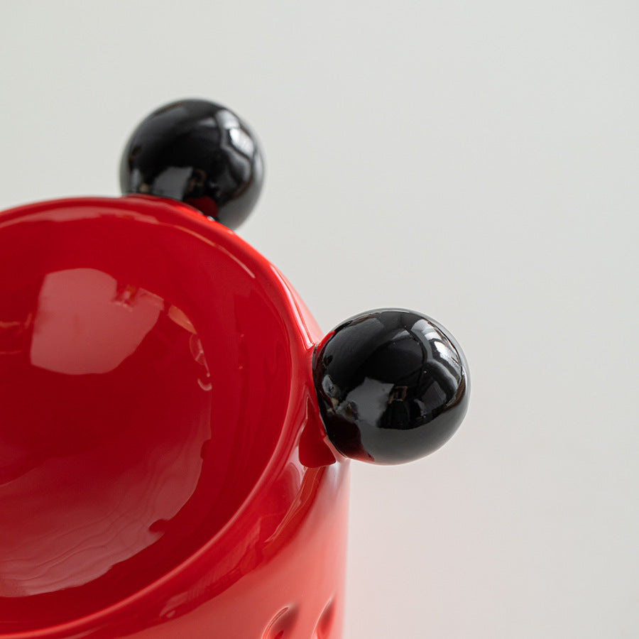 JMT-129034 Elevated Ceramic Pet Bowl Set with Neck Protection for Cats and Dogs, Anti-Spill Design